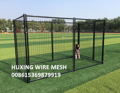 10FT x 5FT x 6FT Black Coated Portable Modular Weld Wire Mesh Dog Run Kennels