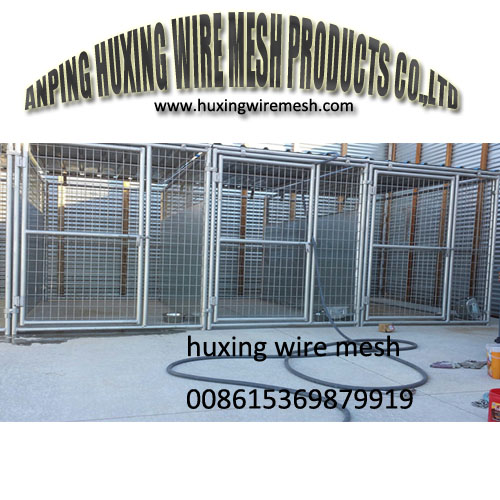 Weld Wire Panel Steel Dog Kennel, Heavy Duty Outdoor Dog Kennel With Roof
