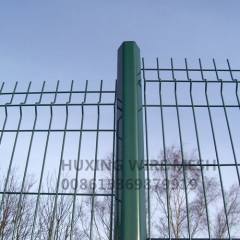 Welded V Mesh Fence Panel Industrial Security Fencing D Shape Post