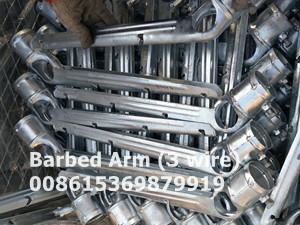 hot dip galvanized 45 degree barbed arms 